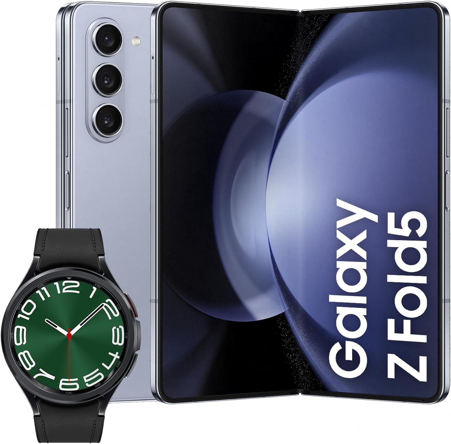 Samsung Galaxy Z Fold5, Unlocked Android Smartphone, 512GB Storage, Phantom Black, 3 Year Extended Warranty with a Samsung Galaxy Watch6, Bluetooth, 40mm, Graphite (UK Version) image 0 Samsung Galaxy Z Fold5, Unlocked Android Smartphone, 512GB Storage, Phantom Black, 3 Year Extended Warranty with a Samsung Galaxy Watch6, Bluetooth, 40mm, Graphite (UK Version) image 0